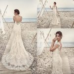 2017 Gorgeous Full Lace Wedding Dresses Eddy K Aires Mermaid Appliques  Sheer Beach Cap Sleeve Vintage Lace Bridal Gowns Custom Made Mermaid Wedding  Dress Uk