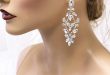 Bridal earrings, Wedding earrings, Bridal jewelry, Wedding jewelry, crystal  chandelier evening earrings