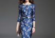 Ladies Evening Knee Length Western Dresses Flower Embroidery Cocktail Party  Dress Long Sleeve Latest Women Dresses - Buy Latest Women Dresses,Cocktail  Party