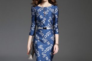 Ladies Evening Knee Length Western Dresses Flower Embroidery Cocktail Party  Dress Long Sleeve Latest Women Dresses - Buy Latest Women Dresses,Cocktail  Party