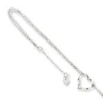 Heart Anklet 14K White Gold. Tap to expand