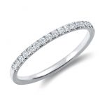 Petite Cathedral Pavé Diamond Ring in 18k White Gold (1/6 ct. tw