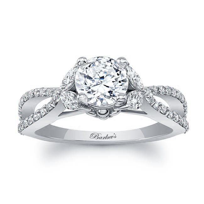 White Gold Engagement Ring 8062L