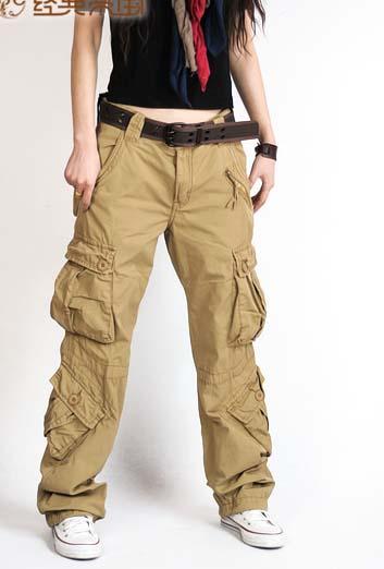 2019 Fashion Womens Cargo Pants Multi Pocket Casual Cotton Pants Wide Leg  Army Military Camo Cargo Overalls For Women Hip Hop Pants From  Superbigmarket,