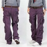 Men and Women Cargo Pants 8 Pocket Cotton Hip Hop Trousers Loose Baggy  Military Army Tactical
