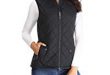 MISS MOLY Women Lightweight Quilted Padded Vest Stand Collar Zip Up Front  Gilet Quilted