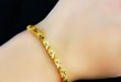 charm Gold plated bell anklets bracelets female gold filled fashion sand  jewelry 3mm wide Womens Bracelet