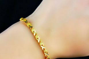 charm Gold plated bell anklets bracelets female gold filled fashion sand  jewelry 3mm wide Womens Bracelet