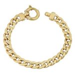 Shop 18k Womens Gold Bracelet 7.5 inches Curb Chain Bracelet (8  millimeters) - On Sale - Free Shipping Today - Traveller Location - 11409111