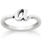 James Avery Sterling Silver Script Initial Ring