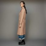 Long double-faced wool coat : Coats & Jackets color Camel
