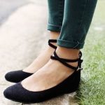 ankle strap flats - cute! Great look with ankle pants.