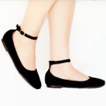 Women Ladies Nubuck Ankle Strap Ballet flat Shoes Black,Taupe 2891