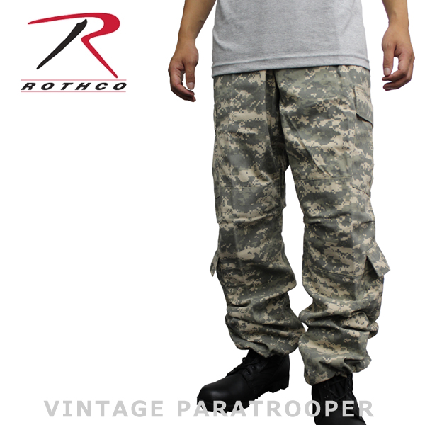 Rothco pants vintage ACU dig Camo military Ultraforce Vintage Paratrooper Pants  army dance costumes duck Street B-