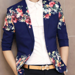 The printed blazer is looking very different looking for any parties and  weddings.
