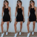 Women Summer Dress Fashion Solid Black or Gray Sleeveless Mini Casual  O-Neck Party Dress | Tatooly