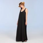 Black summer maxi dress