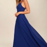 Strappy to be Here Royal Blue Maxi Dress