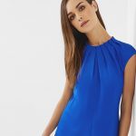 Pleated high neck top - Bright Blue | Tops & T-shirts | Other Europe Site