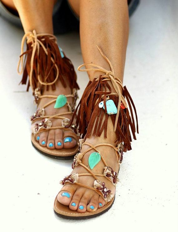 #bohemian #chic #shoes #sandals #feet #boho #fringe