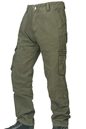 SYTX Mens Casual Multi-Pockets Travel Camping Work Military Cargo Pants 1 30