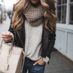 Chunky Scarf with Jacket Winter Fashion 2017 Work, Winter Fashion Women, Women  Fashion Casual