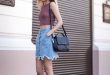 how-to-wear-denim-skirt-outfit-ideas