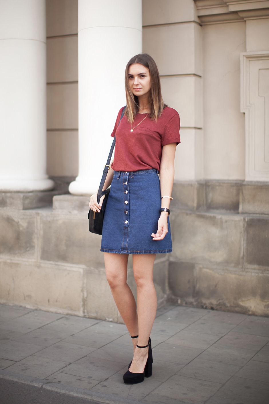 a-line-denim-skirt-outfit-ideas
