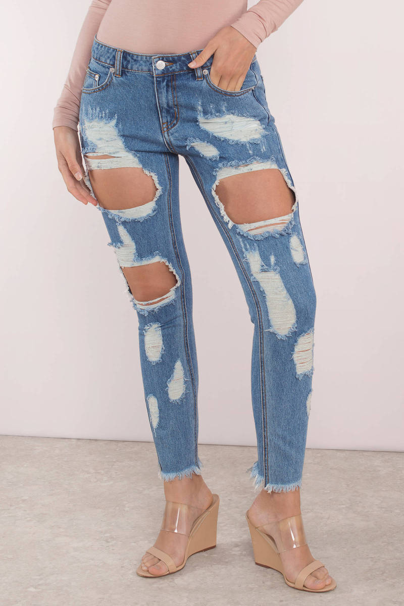 Distressed Denim and Ripped Jeans