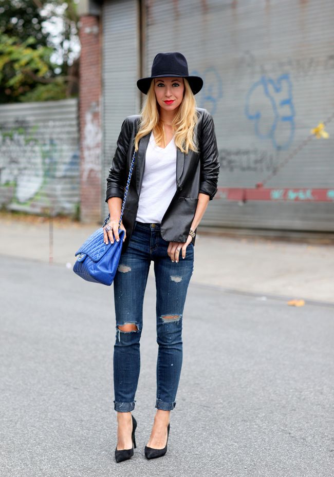 leather jacket outfit leather lace and jeans