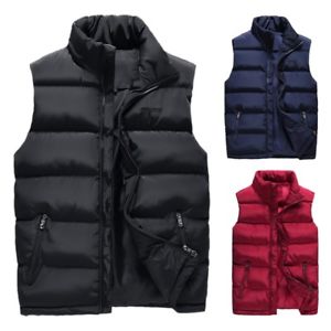Image is loading 2018-Men-Winter-Down-Quilted-Vest-Body-Warm-