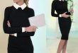 Womens Black Slim Bodycon Work Office Cocktail Party Evening Stretch Pencil Dress  Office Lady OL Work Dresses Long Sleeves Bandage Dress Work Dresses