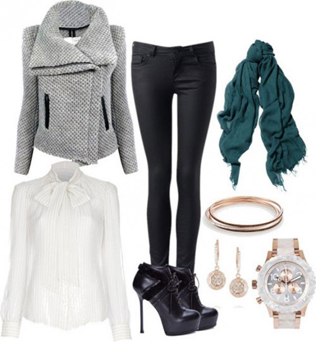 Warm Winter Outfit Idea via · Polyvore Outfit Idea for Winter 2015