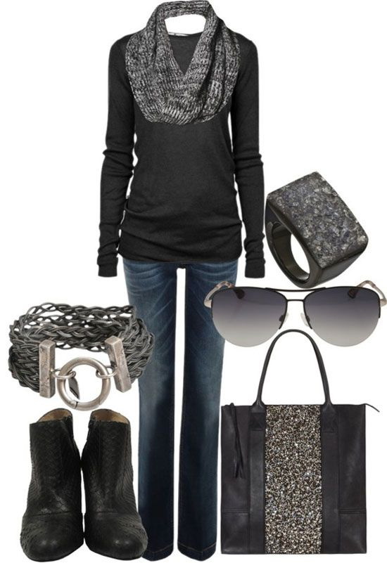Unboring Fall and Winter Polyvore Ideas For Ladies (25)
