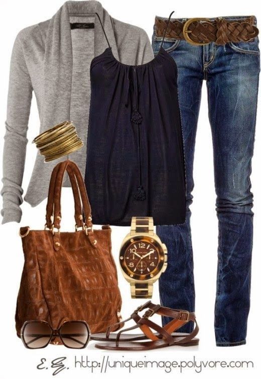 Fashion Ideas For Women Over 40 (11) - This is a great outfit for the  stay-at-home mom running errands and carpooling kids! Love everything about  it,