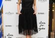 Alexa Chung Wears Her LBD and Cute Flat Shoes for an Adorable Party Look