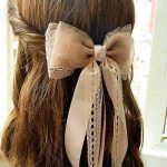 Top 50 Cute Girly Hairstyles with Bows #hairstyles #hairwithbow