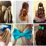 The many versions of cute hairstyles with bows.