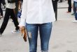 Ripped jeans + white blouse | Distressed Denim | Pinterest | Style, Fashion  and Olivia palermo style