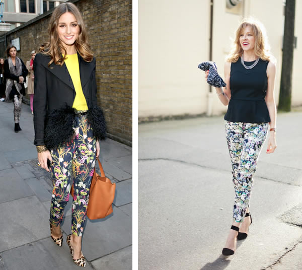 The image on the below left is actually from an old Gucci collection, but to  me it is a great example on how to wear these pants.