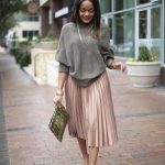 pleated skirt, asos gold pleated midi skirt, asos cape sweater, how to wear  a pleated midi skirt, dallas blogger, black fashion blogger
