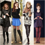 Get a leg up this fall and winter! You remember as little girls we used to  wear tights with just about anythingdresses, skirts, and even shorts!