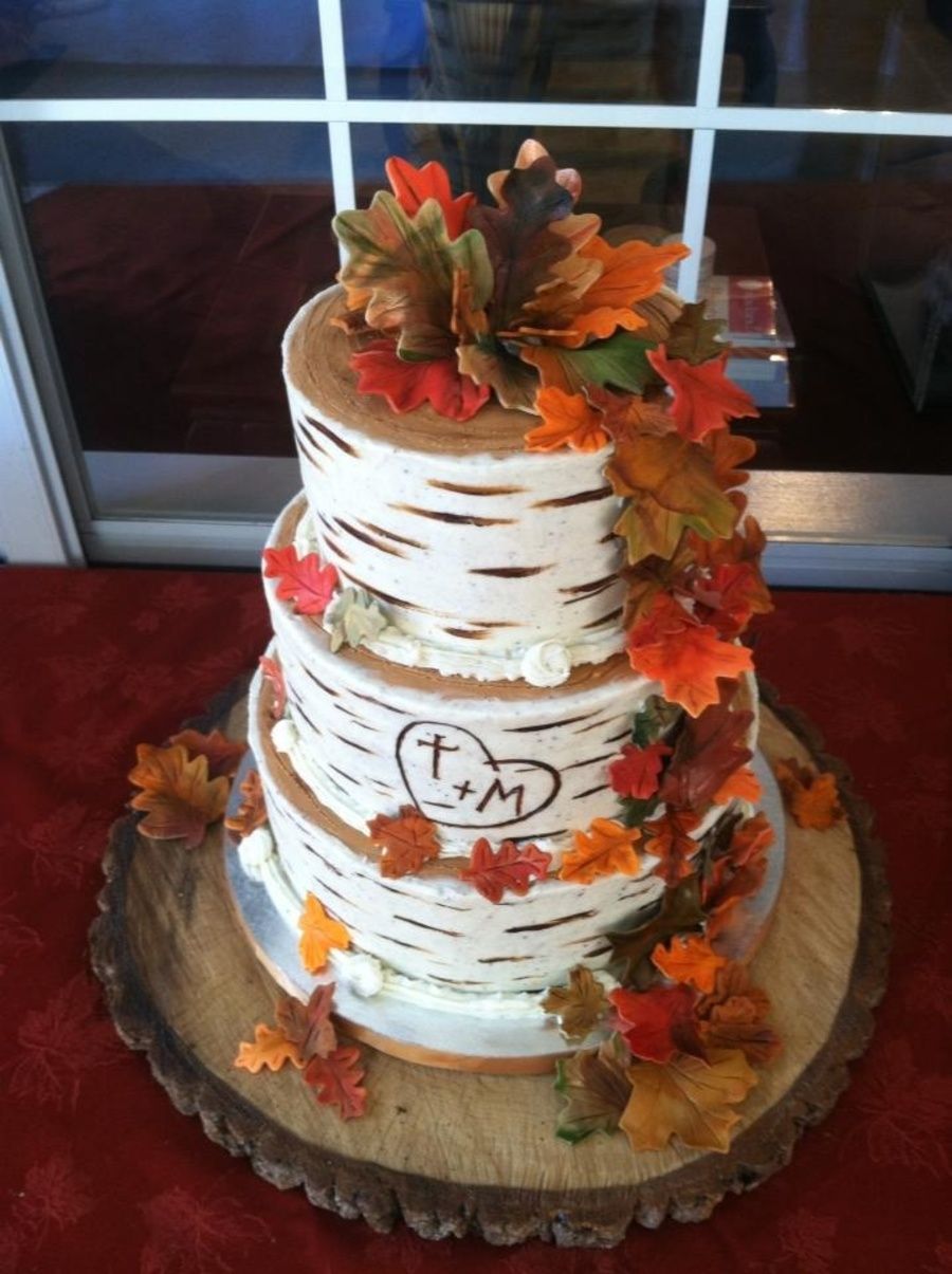 Fall wedding cake More