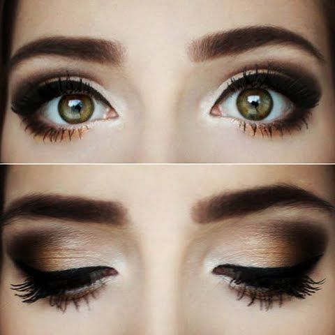 A warm chocolate smokey eye look, perfect fall makeup. Wanna try this :)