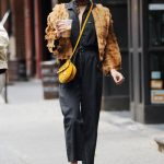Vanessa Hudgens Enjoys an Iced Coffee on her way to Broadway