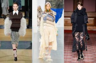 It was Erdem who provided the most romantic narrative for the burgeoning  boy-meets-girl trend that knitwear has kickstarted this season.