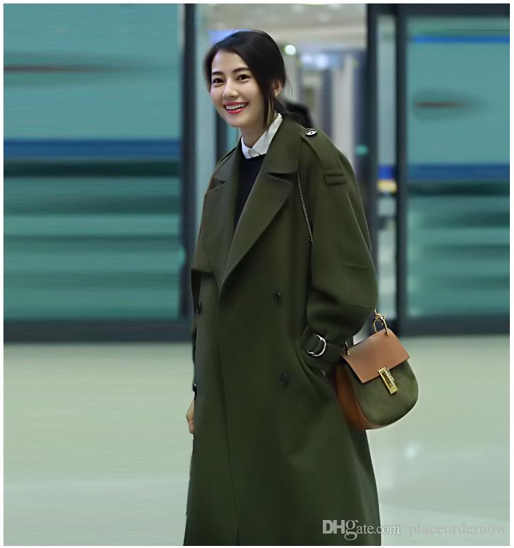 2019 Korean Coats For Women Designer Womens Coats Womens Long Winter Woolen  Coats Army Green Open Front Split Back Coat From Placeordernow, $66.84 |  DHgate.