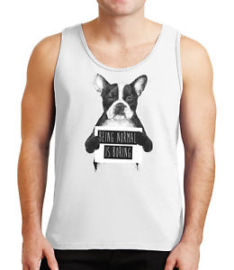 Image is loading Being-Normal-Is-Boring-Mens-Tank-Top-French-