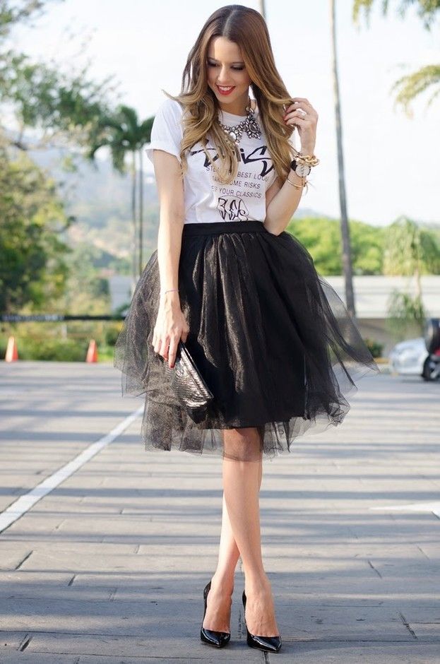 Tulle Skirt - 20 Ways Stylish Women Are Wearing Tulle Skirts | Fashion |  Skirt outfits, Skirts, Outfits