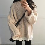 itGirl Shop BEIGE GREEN KHAKI COLOUR FROM BRAID KNIT STYLE OVERSIZED SWEATER  Aesthetic Apparel, Tumblr